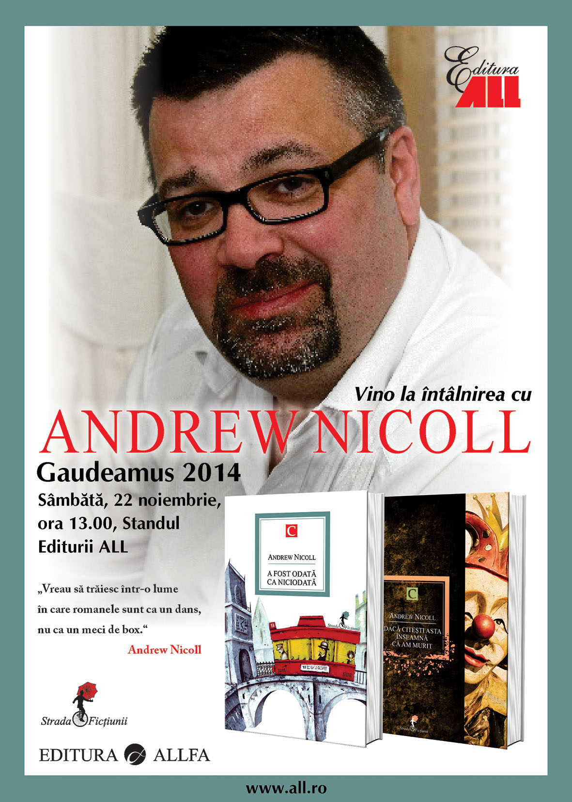 Andrew Nicoll, invitatul Editurilor ALL la Gaudeamus 2014